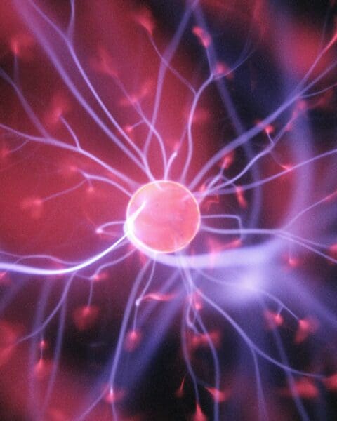 Purple and pink plasma ball.